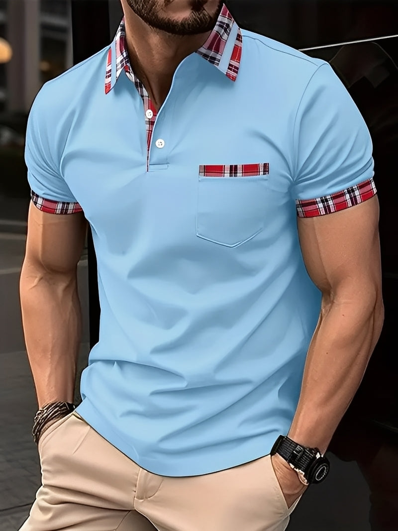 Ryker - Elegante camiseta polo con bolsillo para hombres