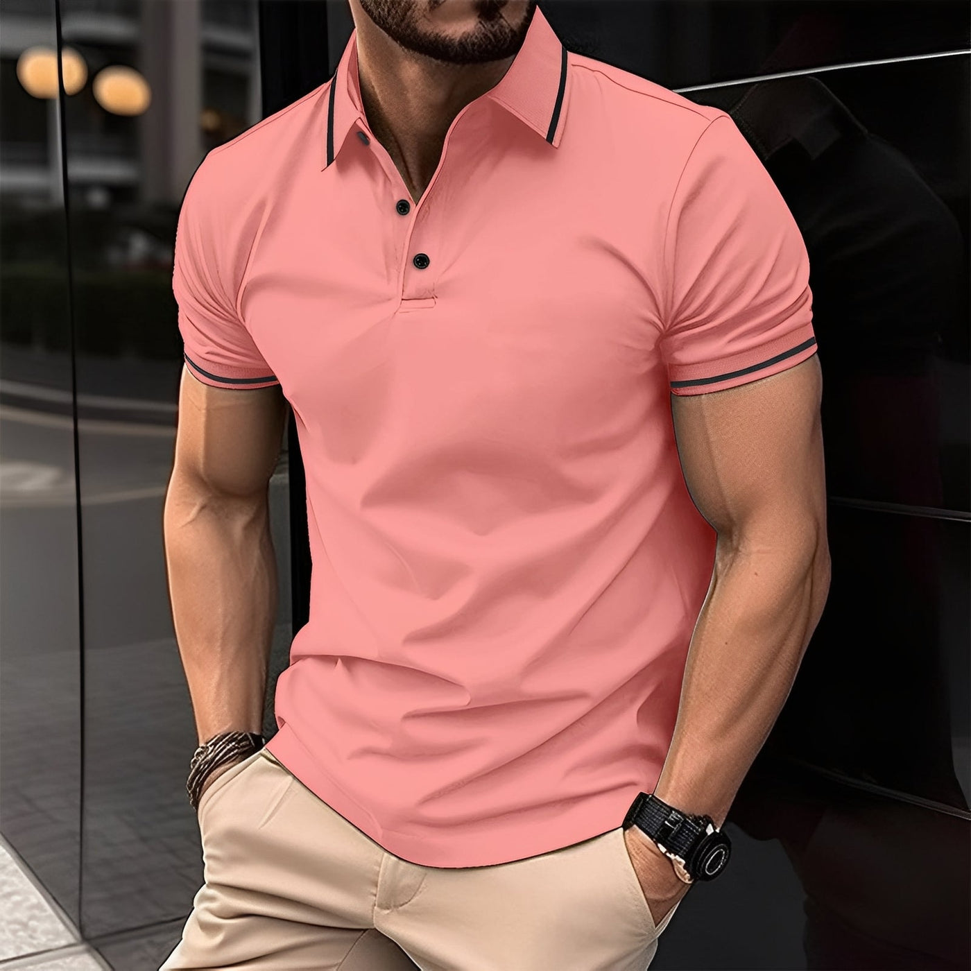 Mervyn - Camiseta polo deportiva de manga corta casual para hombres