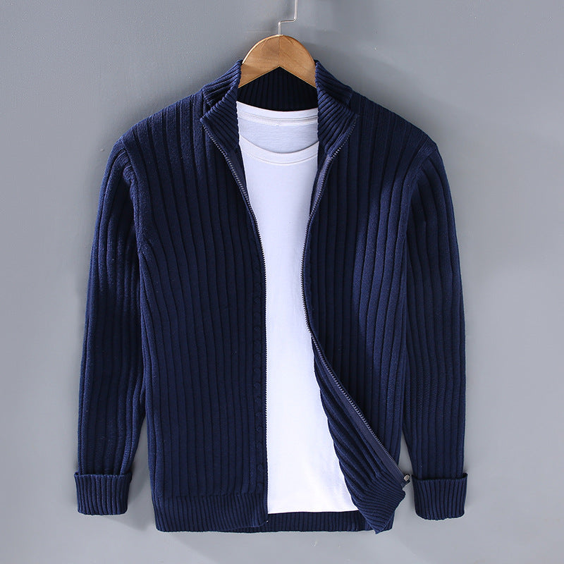 Raphael - Moderna Chaqueta de Punto de Algodón para Hombres