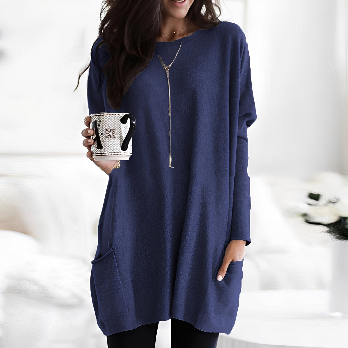 Cheyenne - Camiseta de manga larga holgada y casual para mujer
