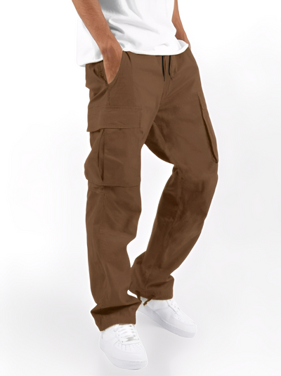 Cooper - Pantalones cargo casuales con cordón para hombres