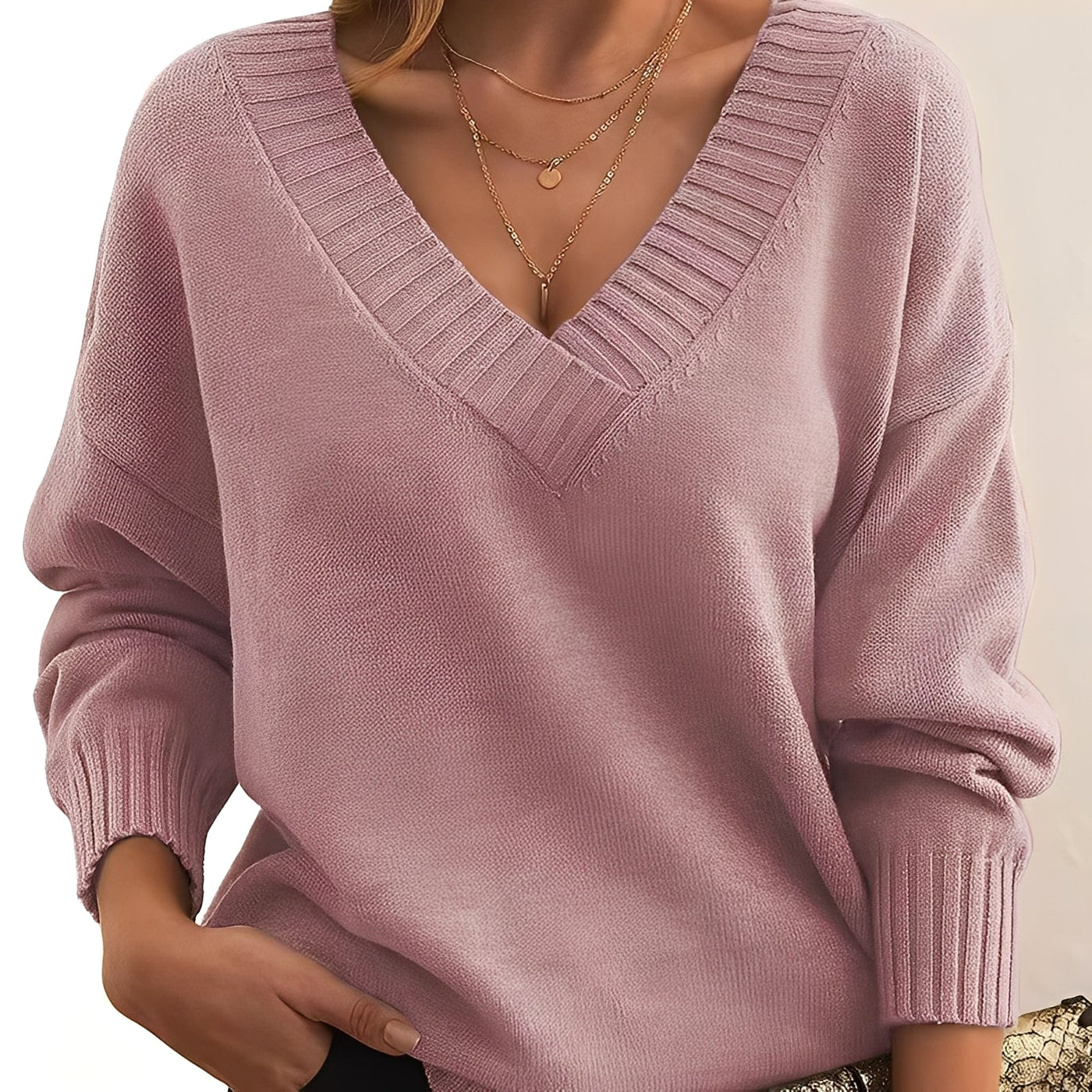 Merideth - Simple, versátil suéter para mujeres