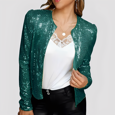 Shannen - Elegante Blazer con Brillo para Mujeres