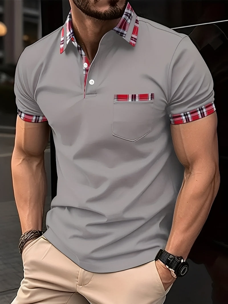 Ryker - Elegante camiseta polo con bolsillo para hombres