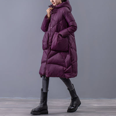 Ronnette - Abrigo con capucha casual con grandes bolsillos para mujeres