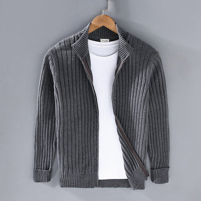 Raphael - Moderna Chaqueta de Punto de Algodón para Hombres
