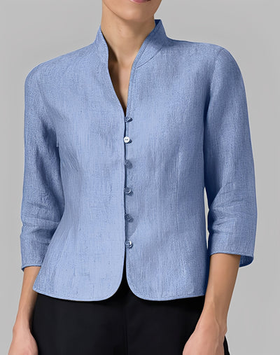 Lolicia - Blusa Casual con Mangas Tres Cuartos para Mujer