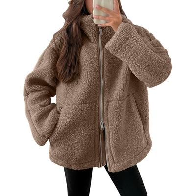 Evangelina - Cómoda chaqueta de teddy de lana para mujeres