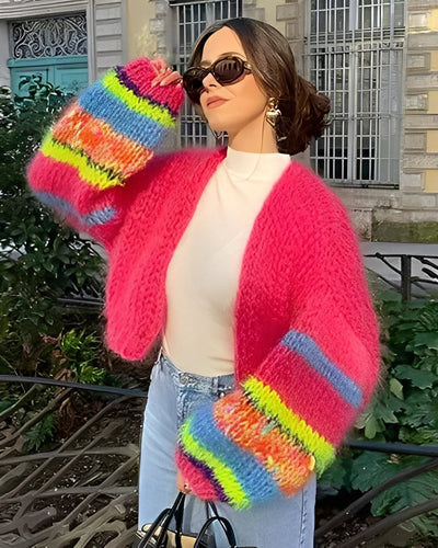 Marlee - Jersey de punto colorido con rayas para mujer
