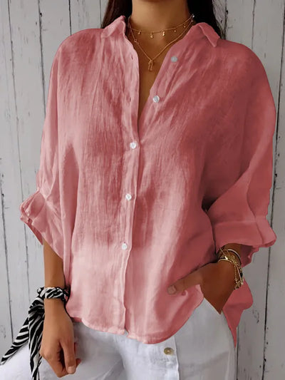 Liliana - Top de lino casual para mujer