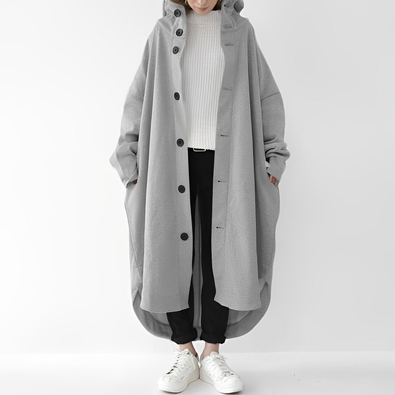 Jennica - Trenchcoat largo y holgado para mujeres