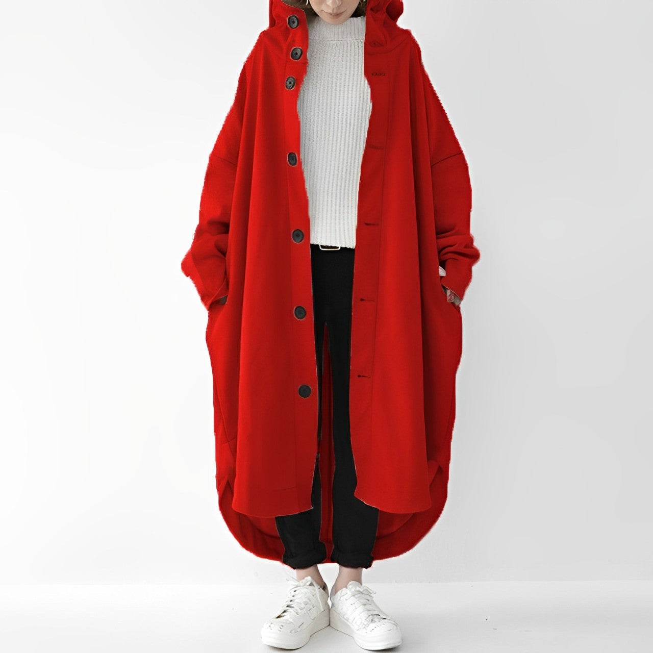 Jennica - Trenchcoat largo y holgado para mujeres
