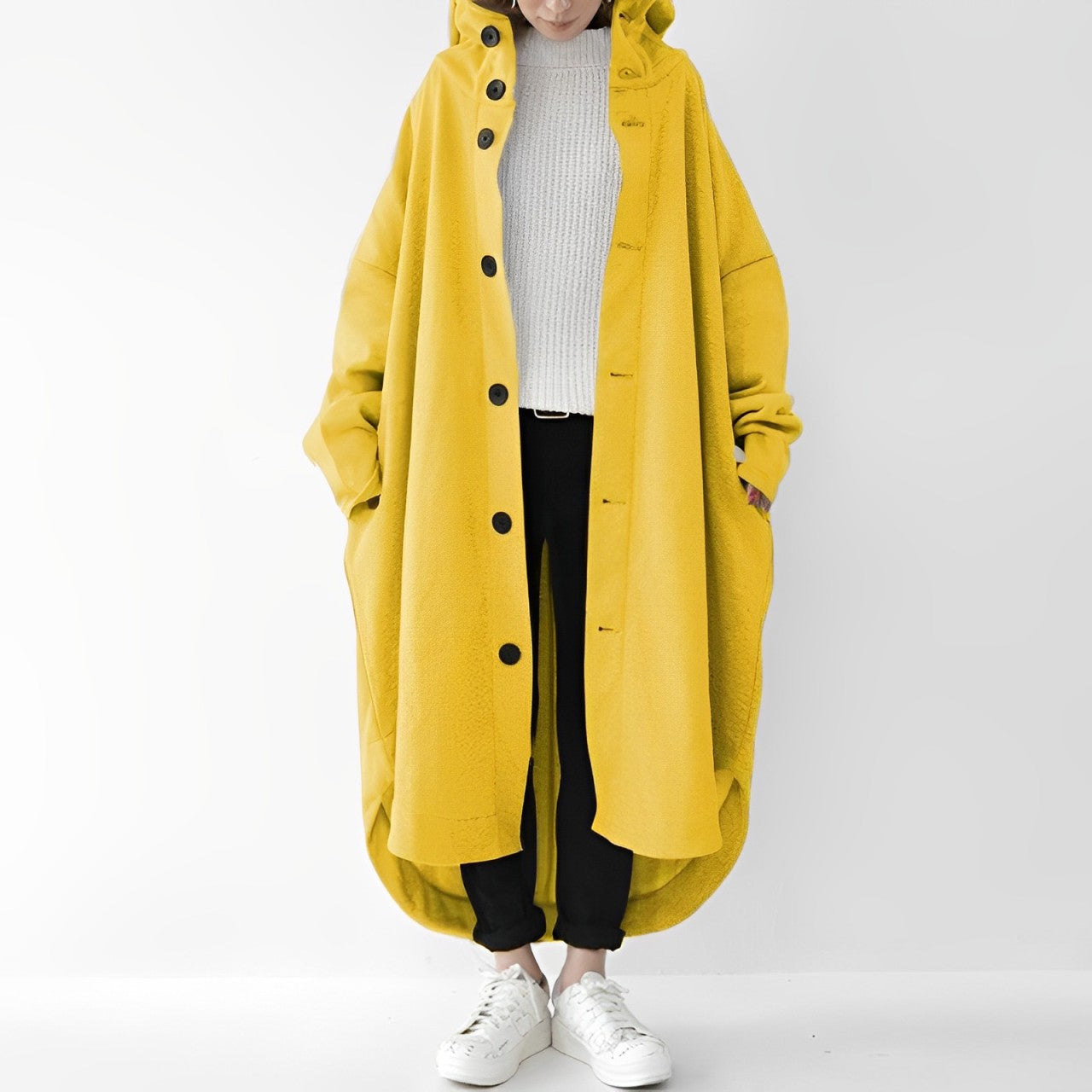 Jennica - Trenchcoat largo y holgado para mujeres