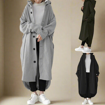 Jennica - Trenchcoat largo y holgado para mujeres