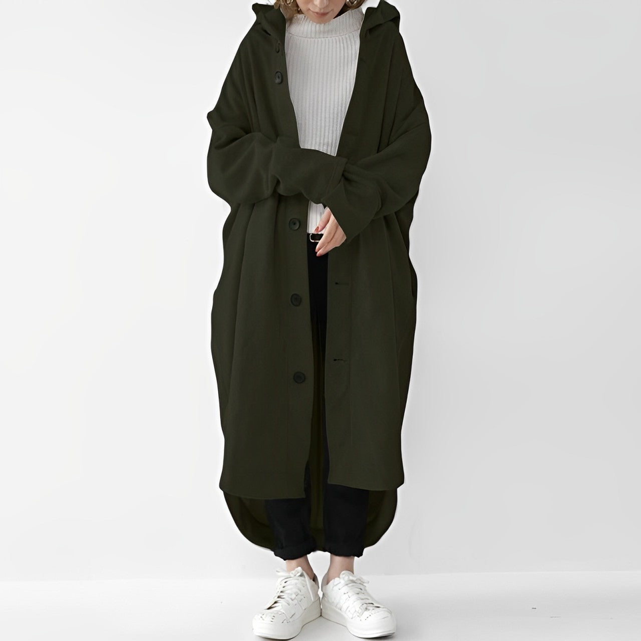 Jennica - Trenchcoat largo y holgado para mujeres