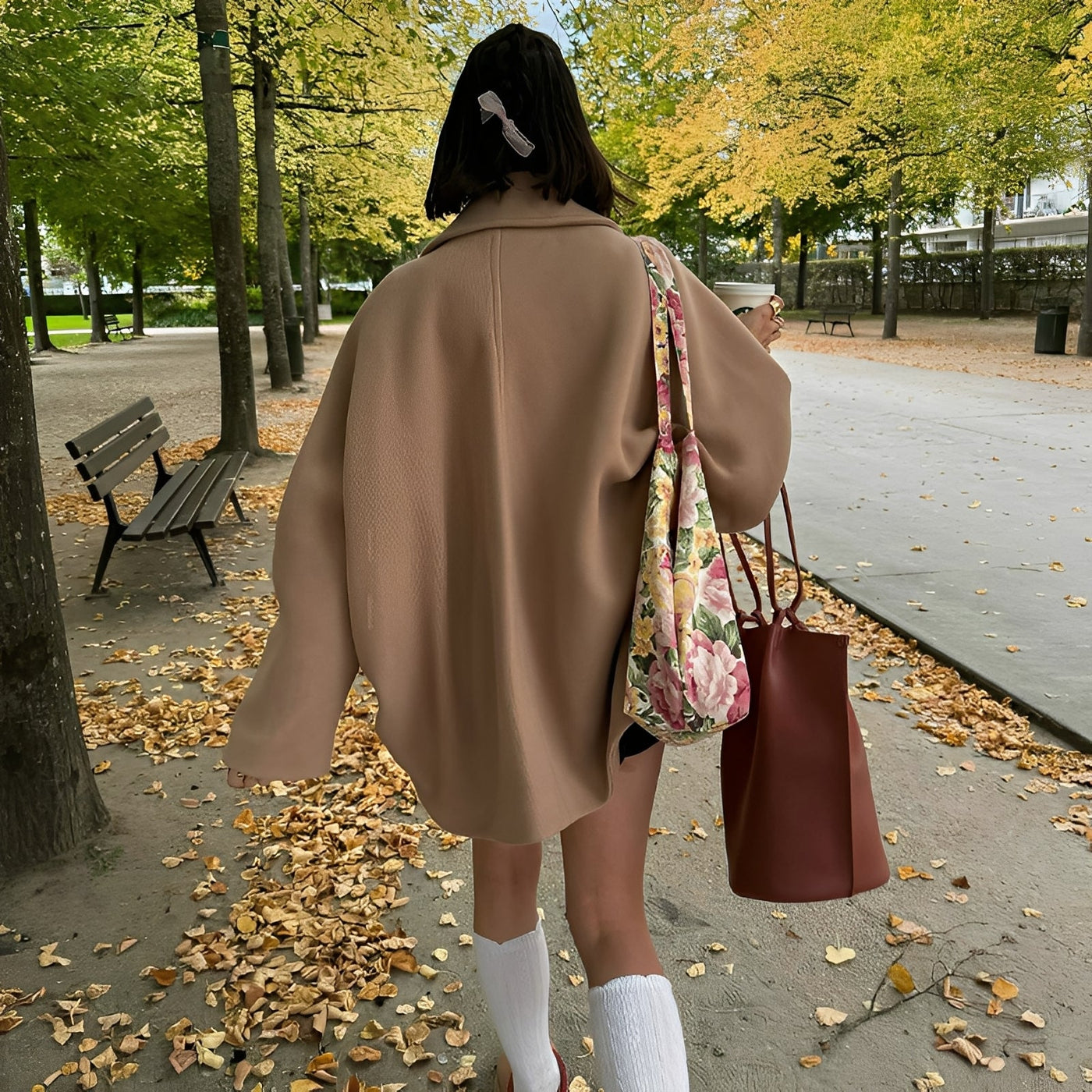 Verity - Abrigo oversized con doble botonadura para mujeres
