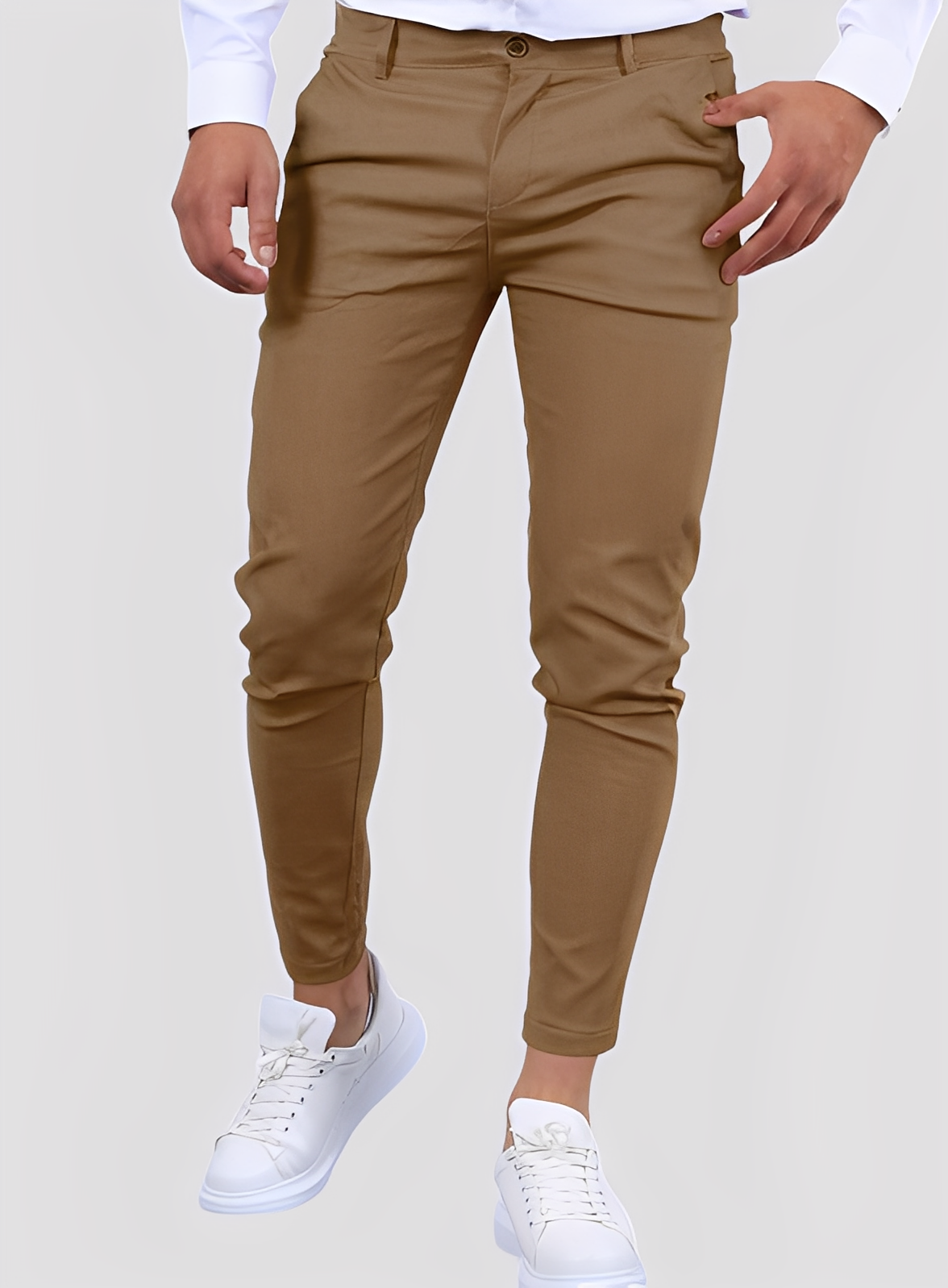 Reynard - Pantalones skinny formales y elásticos para hombres