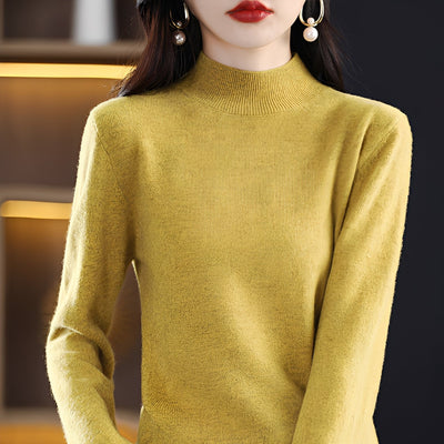 Natille - Suéter casual de cachemir de lana para mujer