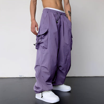 Kaleb - Elegante Pantalones Baggy Cargo para Hombres