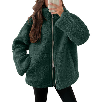 Evangelina - Cómoda chaqueta de teddy de lana para mujeres