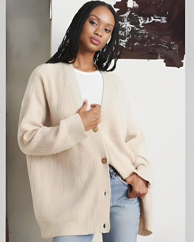 Sofia - Cárdigan de punto oversize casual de cachemira para mujeres