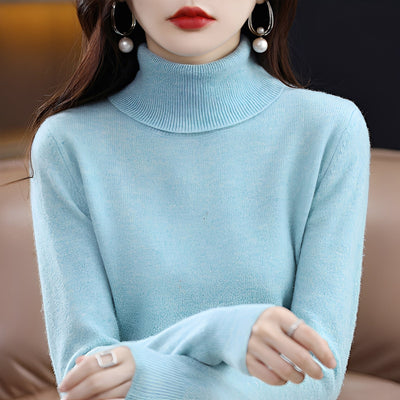 Jocelin - Suéter de Cuello Alto Ajustado para Mujeres