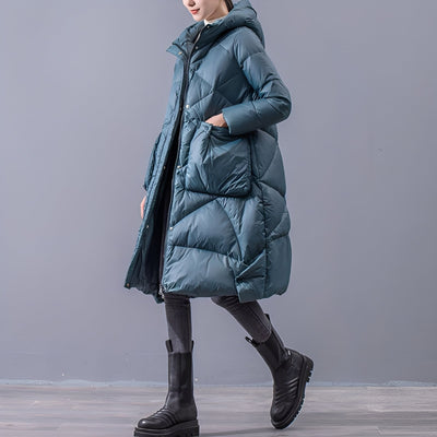Ronnette - Abrigo con capucha casual con grandes bolsillos para mujeres