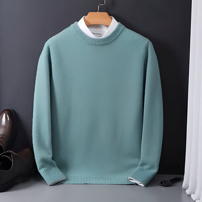 Esmund - Suéter de cachemira casual y holgadamente ajustado para hombres