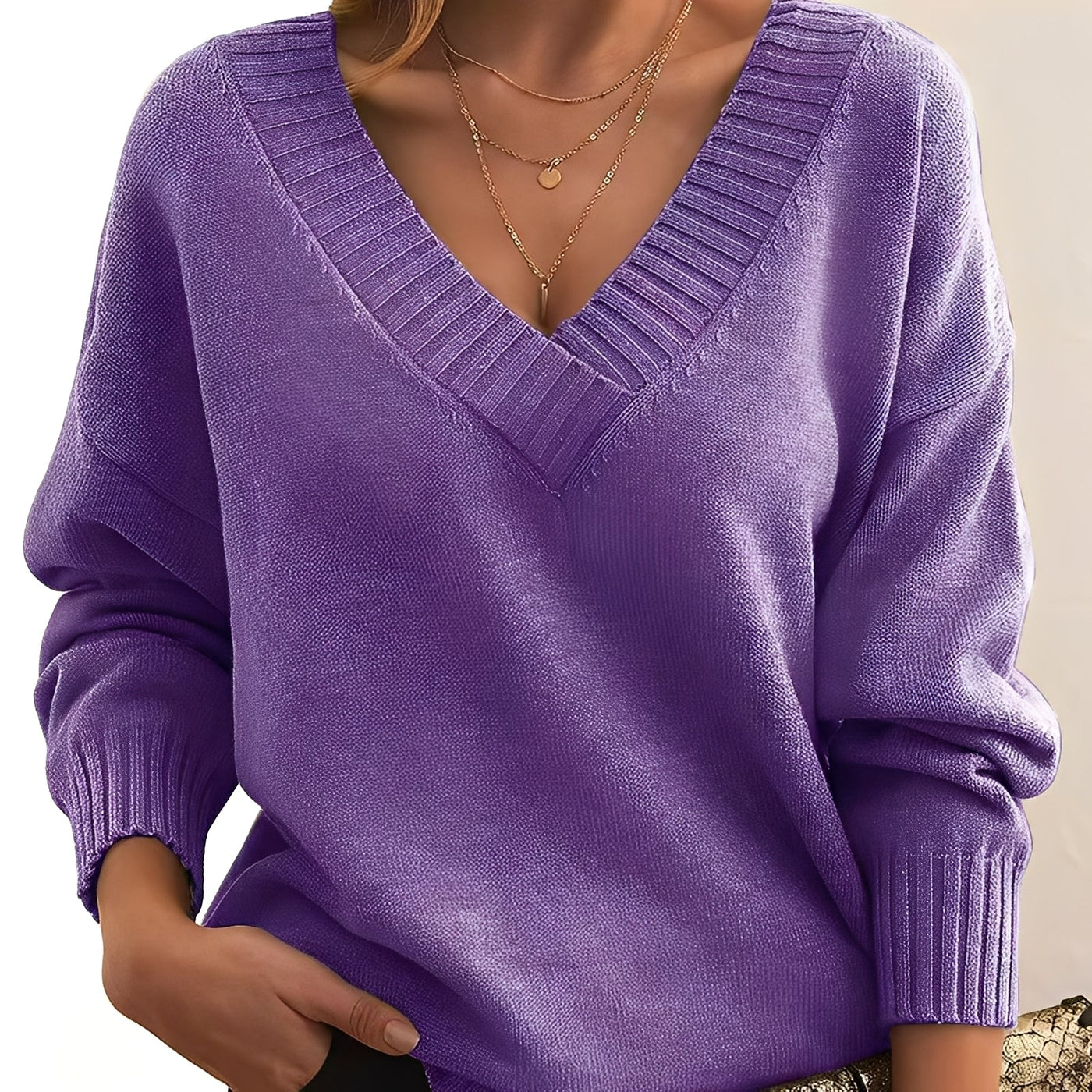 Merideth - Simple, versátil suéter para mujeres
