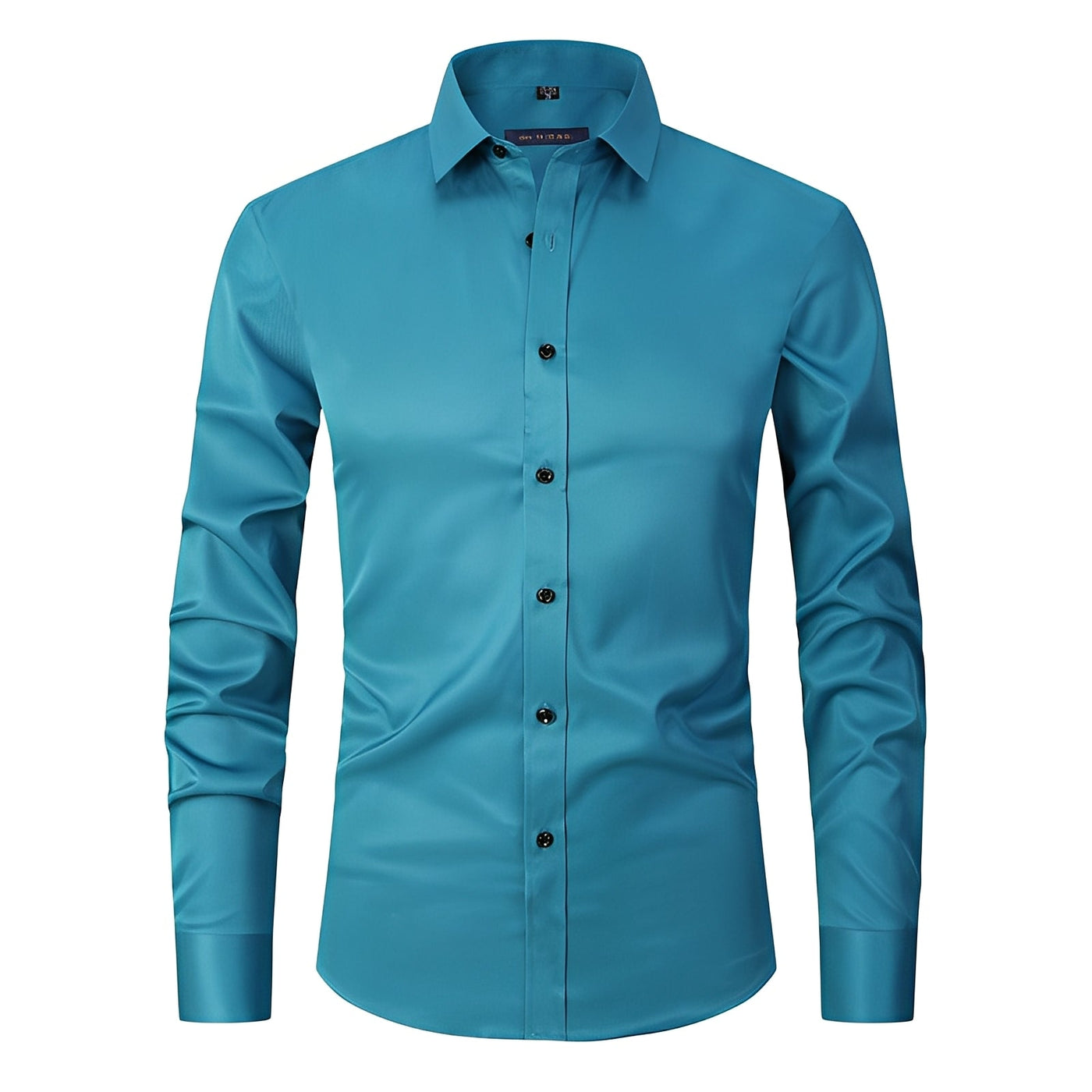Elton - Camisa formal ajustada y elástica para hombres