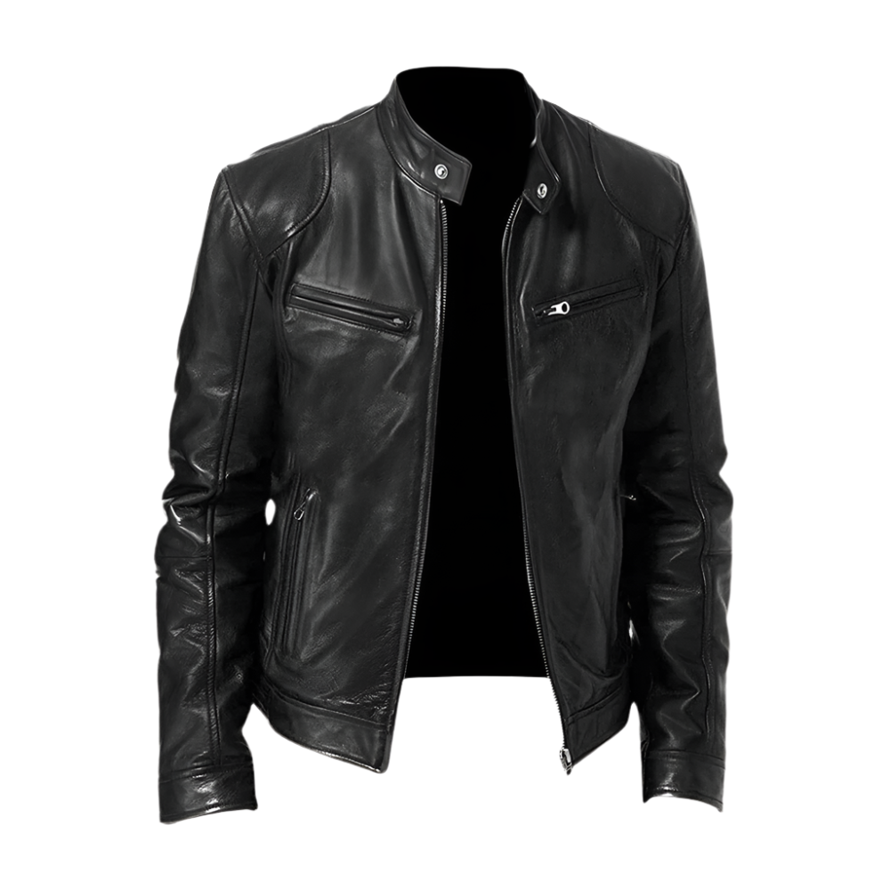 Evan - Chaqueta de Cuero Casual Elegante y Estilosa