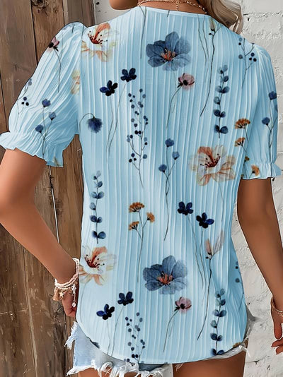 Ava - Blusa de Primavera con Escote en V y Comodidad Ligera