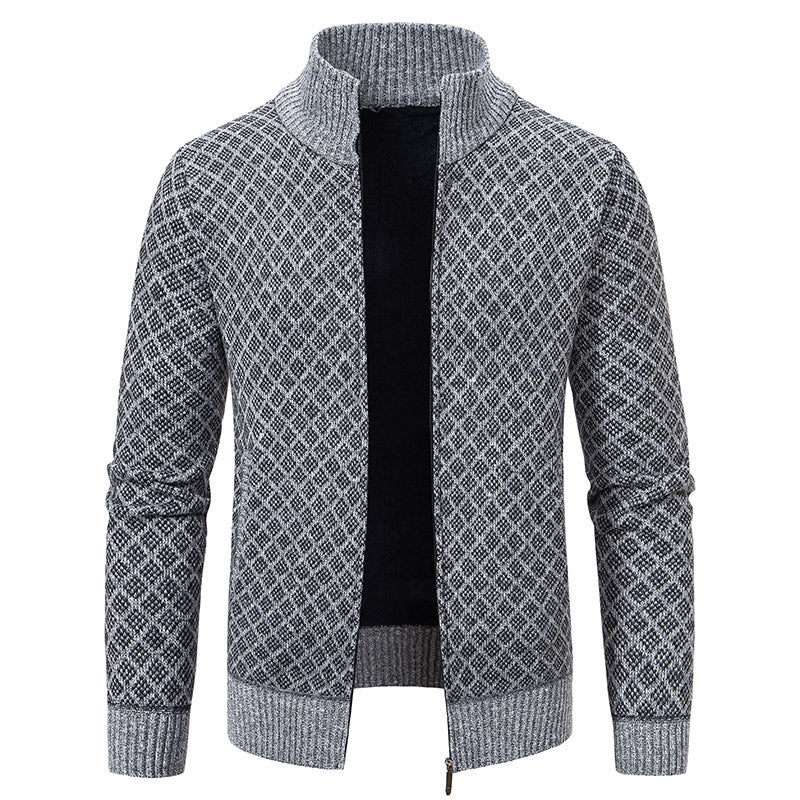 Gerald - Elegante chaqueta de cuadros con cremallera para hombres