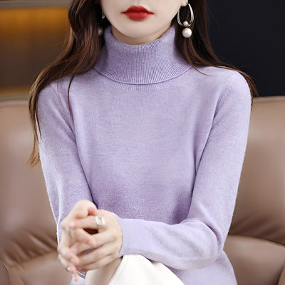Jocelin - Suéter de Cuello Alto Ajustado para Mujeres