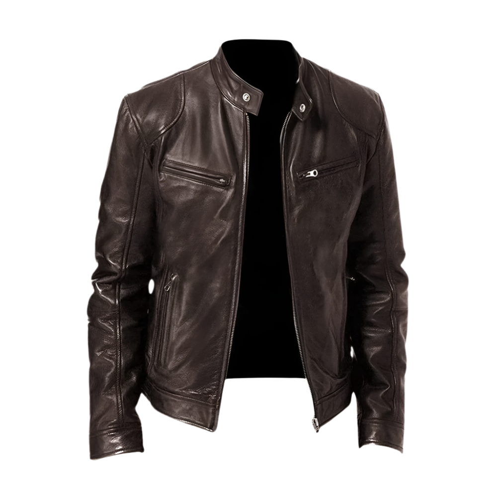 Evan - Chaqueta de Cuero Casual Elegante y Estilosa