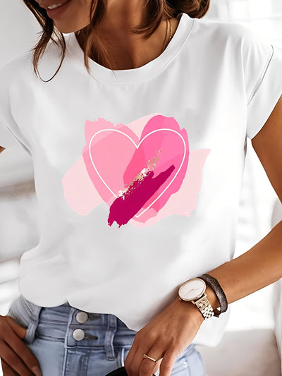 Annalise - Camisa casual de manga corta impresa para mujer