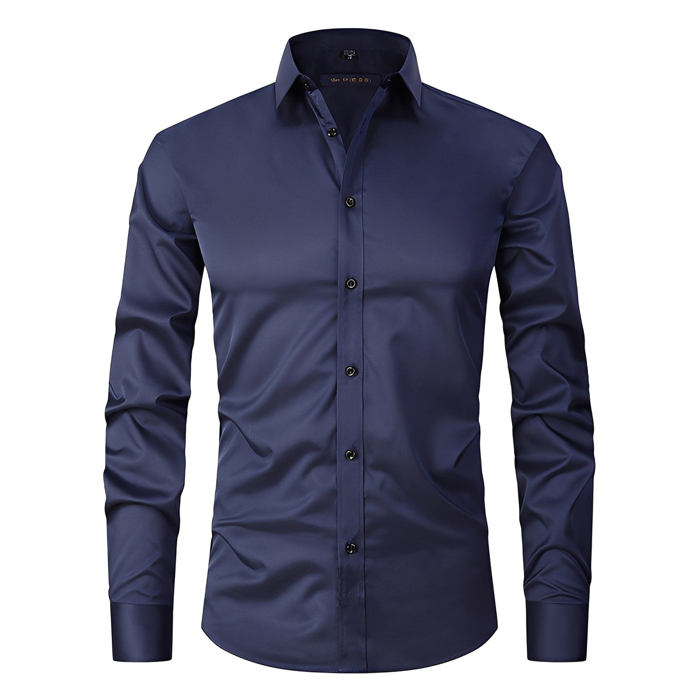 Elton - Camisa formal ajustada y elástica para hombres