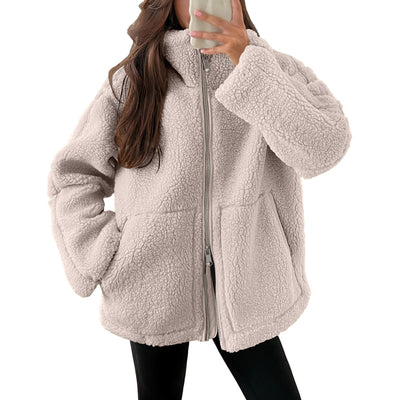 Evangelina - Cómoda chaqueta de teddy de lana para mujeres