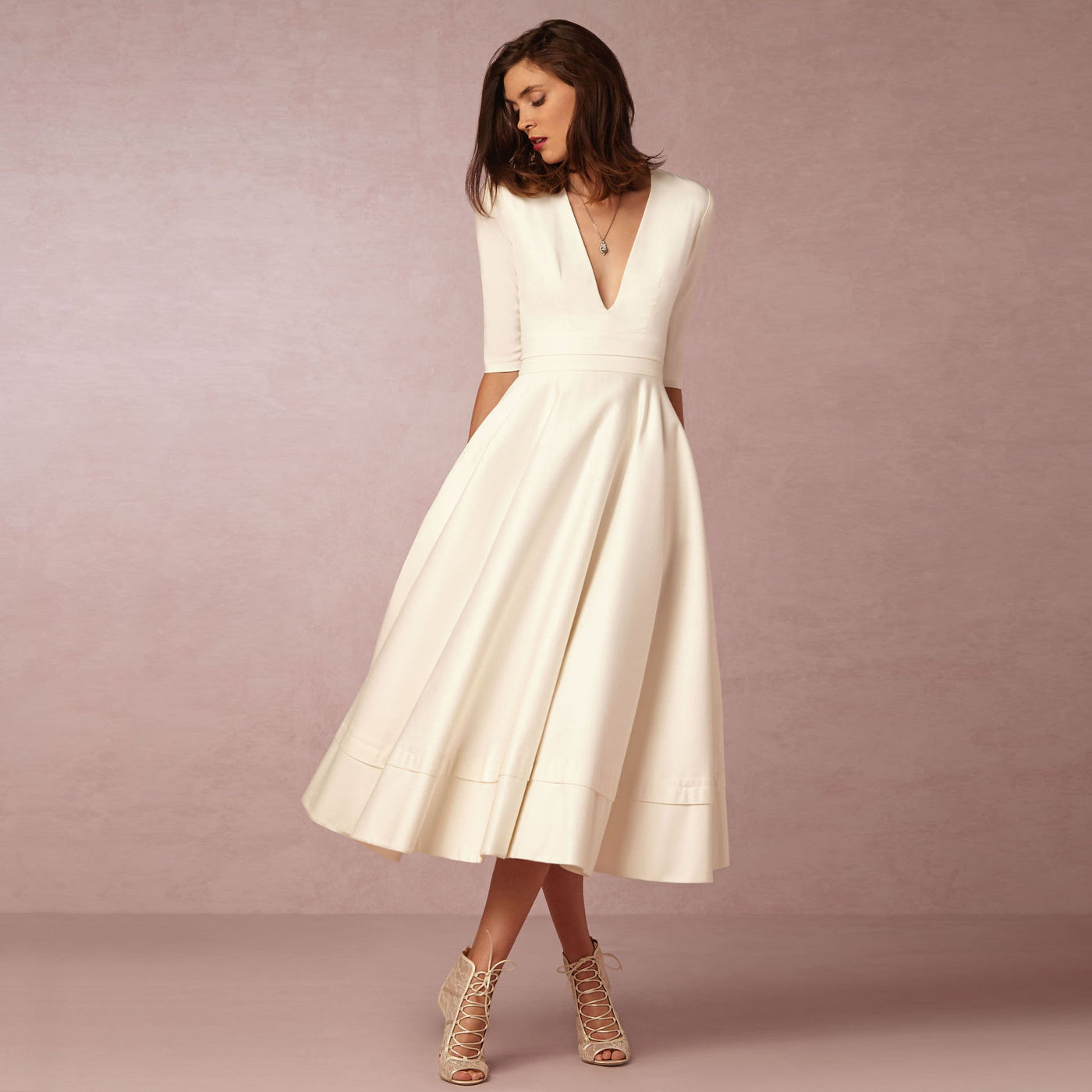 Sharise - Vestido Casual con Escote en V para Damas