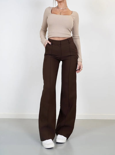 Carina - Pantalones de cintura alta Chic