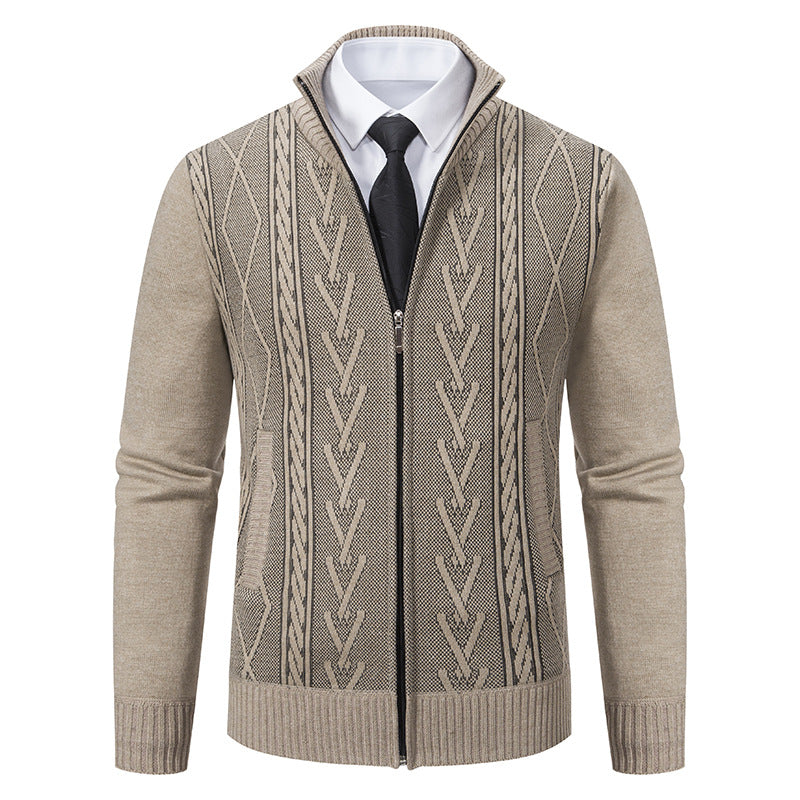 Stafford - Elegante chaqueta de punto con cremallera para hombres