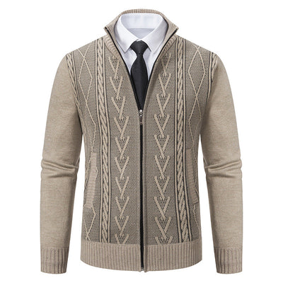 Stafford - Elegante chaqueta de punto con cremallera para hombres