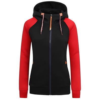 Elinor - Cómodo sudadera con capucha y cremallera para mujer