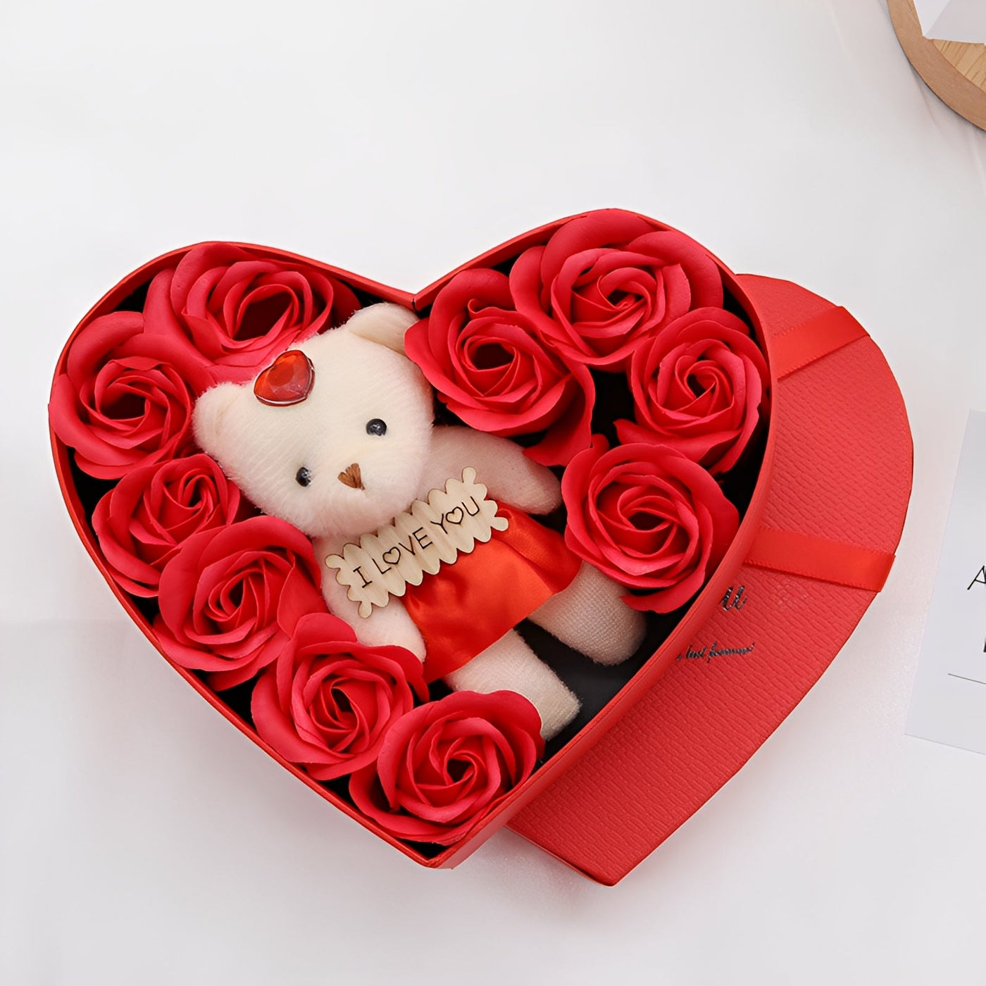 Heartley - Oso de Rosas Regalo en Forma de Corazón para San Valentín