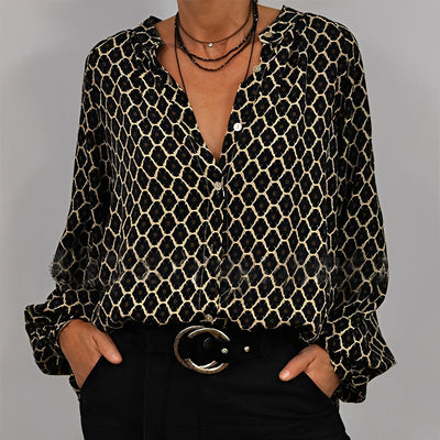 Raegan - Camiseta de manga larga casual y elegante para mujer
