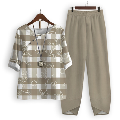 Racheal - Conjunto Floral Casual para Mujeres