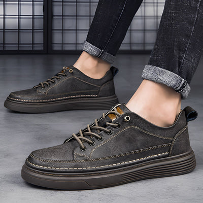 Damion - Clásicos Zapatillas de Cuero para Hombres