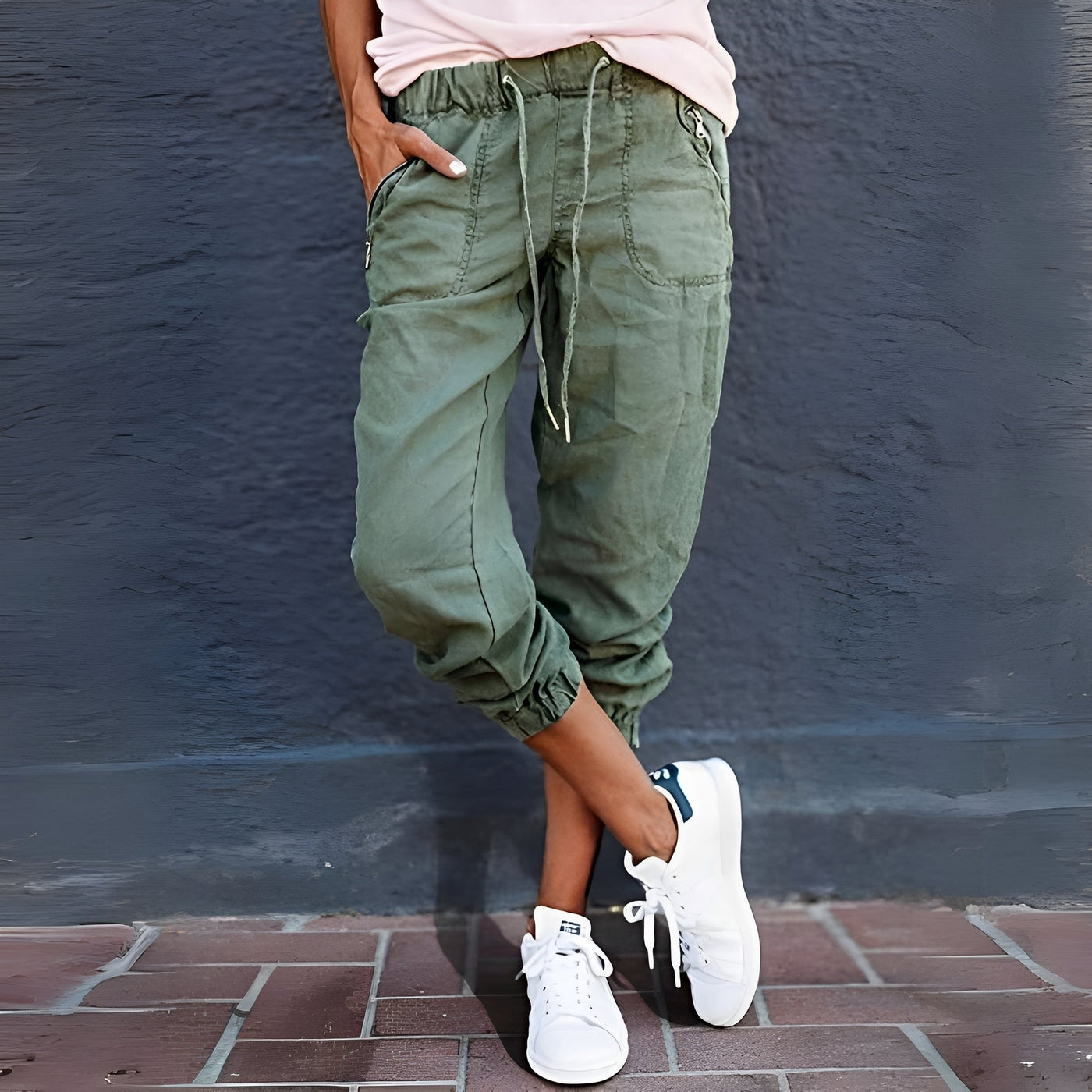 Evalyn - Elegante elástica pantalón cargo para mujeres