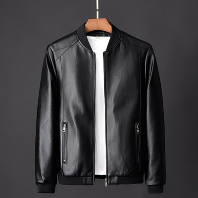 Jeremy - Elegante chaqueta de cuero de motociclista para hombres