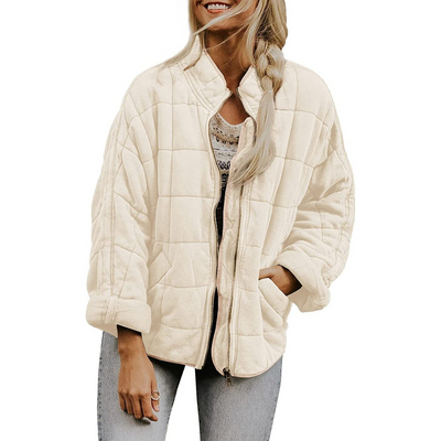 Reilly - Chaqueta cálida y holgada con bolsillos para mujer